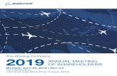 The Boeing Company 2019 ANNUAL MEETING OF SHAREHOLDERSs2.q4cdn.com/661678649/files/doc_financials/annual/2019/Boeing-2… · Notice of 2019 Annual Meeting of Shareholders March 15,