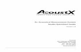 D Acoustical Measurement System Studio Guide · 2009-09-14 · AcoustX warrants the D2 Acoustical Measurement System hardware and its parts against defects in materials or workmanship