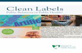 Clean Labels - Center for Science in the Public Interest · 2020-01-03 · various approaches to clean labels and evaluating clean-label decisions made by restaurants and supermarkets