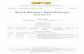 Steel Sleeper Specification - ARTC · ETA-02-03 Steel Sleeper Specification Scope Version 1.2 Date of last revision: 05 Apr 11 Page 4 of 26 This document is uncontrolled when printed.