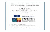 ERASMUS MUNDUS - mscdesem.ie PRinter2.pdfErasmus Mundus Double MSc in Dependable Software Systems (DESEM). This is the first return of the DESEM summer school to Maynooth, since the