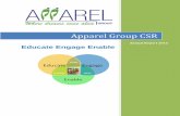 Apparel Group CSR...Apparel Group CSR Annual Report 2016 5 CSR Policy A. CSR Vision and Mission Apparel Group has revised its CSR Vision, Mission, policy, strategy as follows and the