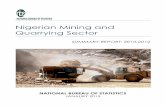Nigerian Mining and Quarrying Sectornigerianstat.gov.ng/pdfuploads/nbs Mining and Quarrying Report 2010-12.pdfSECTION ONE: Mining and Quarrying in Nigeria History of the Nigerian Mining