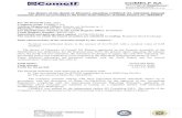 COMELF SA Registru comertului …COMELF SA Societate cotata la Bursa de Valori Bucuresti Registru comertului No.J/06/02/31.01.91 Cont bancar: (Lei) RO (Euro) RO 12INGB0024000040598911