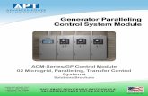 Generator Paralleling Control System Module · 2019-06-26 · projects indefinitely Greater flexibility with modes of operation ... • 27/59 – three-phase generator under/over