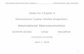 slides capital mobility - Columbia Universitymu2166/UIM/slides_capital_mobility.pdfInternational Macroeconomics, Chapter 8 Schmitt-Groh´e, Uribe, Woodford Combining the asset pricing