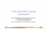 CCS in the IPCC Fourth Assessment - IEA Greenhouse Gas R&D … financing pdfs/C - Meyer - IPCC.pdf · 2013-07-25 · INTERGOVERNMENTAL PANEL ON CLIMATE CHANGE (IPCC) CCS in the IPCC