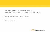 Symantec NetBackup Vault Administrator'sGuide · 2015-09-03 · Symantec NetBackup™ Vault™Administrator'sGuide UNIX, Windows, and Linux Release 7.7