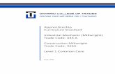 Apprenticeship Curriculum Standard Industrial Mechanic ... · of-classroom assignments. In keeping with sound teaching methodologies, the curriculum has been presented in a chronological