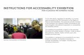 How to produce the exhibition locally - Sharing Sweden · INSTRUCTIONS FOR ACCESSABILITY EXHIBITION How to produce the exhibition locally To live with dignity, regardless of disability,