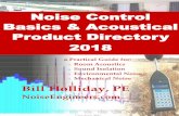 Noise Control - noiseengineers · Noise Control Basics & Acoustical a Practical Guide for: Room Acoustics Sound Isolation Environmental Noise Mechanical Noise Bill Holliday, PE NoiseEngineers.com