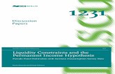 Liquidity Constraints and the Permanent Income Hypothesis€¦ · Liquidity Constraints and the Permanent Income Hypothesis Pseudo Panel Estimation with German Consumption Survey