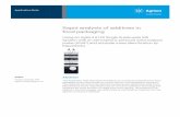 Rapid analysis of additives in food packaging · 2018-09-28 · Rapid analysis of additives in food packaging Using an Agilent 6120 Single Quadrupole MS System with an atmospheric