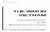 THE WAR IN VIETNAM - LexisNexis€¦ · THE WAR IN VIETNAM Classified Histories by the National Security Council. A Guide to THE WAR IN VIETNAM: Classified Histories by the National