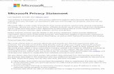 Microsoft Privacy Statement · operate our business and provide (including improving and personalizing) the products we offer, (2) to send communications, including promotional communications,
