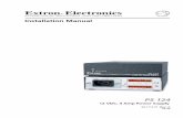 PS 124 Power Supply Installation Manual - Home | Extron · 2009-05-06 · Installation Manual 12 VDC, 4 Amp Power Supply 68-1714-01 Rev. A 05 09 PS 124 Front cover. ... non recommandés