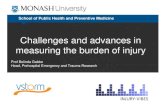 Challenges and advances in measuring the burden of injury · 2015-10-20 · Challenges and advances in measuring the burden of injury. Prof Belinda Gabbe. Head, Prehospital Emergency