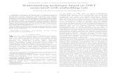 Watermarking technique based on DWT associated with ...an improved version of the integer discrete wavelet transform (integer-DWT)-based watermarking technique proposed by Chang et