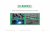 BRC Sustainability Statement 2018 · BRC Reinforcements Ltd Sustainability Statement 2018 3 of 15 1.0 Company Information Founded in 1908, BRC is the UK's largest supplier of steel