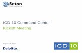 ICD-10 Command Center Kickoff Meeting - Seton Doctor Link · 2015-09-01 · 7 The ICD-10 Command Center will: Leverage Seton’s existing command center processes, and institute a