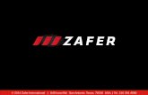 © 2014 Zafer International | 845 Isom Rd. San …ZAFER International es una entidad privada de origen americano, fundada en la ciudad de San Antonio, Texas, dedicada al suministro