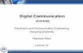 Digital Communication - KOCWcontents.kocw.net/KOCW/document/2015/hanyang_erica/... · 2016-09-09 · ECE4058 Digital Communication Digital Band Pass Modulation Technique 2 • Digital