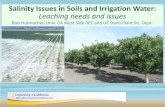 Salinity Issues in Soils and Irrigation Water: Leaching needs and … · 2018-05-31 · Can “assign” soils a certain classification based on this chart, but salinity issues occur