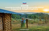 Chevron 2018 Corporate Responsibility Report Highlights...Chevron has always been defined by our problem solvers— innovators driven to help enable economic, social and individual