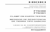 FT6380 FT6381 - Final Test...Introduction 1 Thank you for purchasing the HIOKI Model FT6380, FT6381 CLAMP ON EARTH TESTER. To obtain maximum performance from the instrument, please