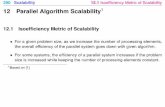 12 Parallel Algorithm Scalabilityeero/PC/Lecture15.pdf12 Parallel Algorithm Scalability1 12.1 Isoefﬁciency Metric of Scalability For a given problem size, as we increase the number