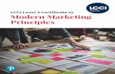 Pearson LCCI Level 3 Certificate in Modern Marketing...2 LCCI LEVEL 3 CERTIFICATE IN MODERN MARKETING PRINCIPLES 1.1 The nature of marketing The marketing of a business is thought