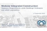 Modular Integrated Construction - CICcic.hk/files/page/10343/20190917BD_MiC Statutory Requirements un… · Modular Integrated Construction Statutory Requirements under Buildings