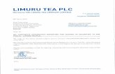 ANNEXTURE I : INDEX OF DOCUMENTS ATTACHED …...Reviewer's Name Stock Code Sector Year- Date of Financial Year End LIMURU TEA PLC. Company Details to be Provided: Source Of Information