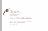 State of ECE Workforce PolicyThrough an Effective Workforce June 7, 2018 National Conference of State Legislatures Early Learning Fellows An innovative, public-private partnership