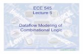 ECE 545 Lecture 5 Dataflow Modeling of …Dataflow Modeling of Combinational Logic ECE 545 Lecture 5 2 Required reading • P. Chu, RTL Hardware Design using VHDL Chapter 4, Concurrent