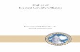Duties of Elected County Officials 2019 - Kentucky · 2019-09-23 · bulletins, as a resource for county government and elected county officials. It is, of course, not intended to