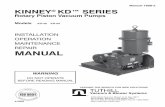 KD Manual 1808-2 (KD-30, KD-50) 0408 · USE OIL MIST ELIMINATOR WHEN OPERATING PUMP, ENSURE ADEQUATE VENTILATION WHEN DISCHARGING INDOORS REFER TO MANUAL SAFETY INSTRUCTIONS.! CAUTION
