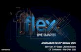 Employability for 21 Century Work · 2018-05-31 · - Flex WMS/TMS – Flex Global Development Centre for Warehouse and Transport Management IT Solutions - Supporting 460 Customers
