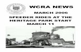 March 2006 News · 2018-11-16 · WCRA News, Page 2 ANNUAL GENERAL MEETING NOTICE The Annual General Meeting of the WCRA will be held on Tuesday, February 28, 2006 at 1930 hours at