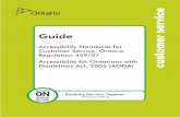 Guide - Accessibilityaccessibility.uwo.ca/doc/aoda/guide_to_the_accessibility_standards.pdf · Guide to the Accessibility Standards for Customer Service, Ontario Regulation 429/07
