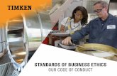 STANDARDS OF BUSINESS ETHICS - Timken Company · 2017-03-24 · The Timken Standards of Business Ethics policy, our Company’s code of conduct, serves as a guide for conducting business