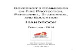 GOVERNOR S COMMISSION ON FIRE PROTECTION PERSONNEL ...€¦ · Governor’s Commission on Fire Protection Personnel Standards and Education Fire Commission Handbook Introduction I.