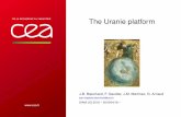The Uranie platform · The Uranie platform Developed at CEA/DEN to help partners handling sensitivity, meta-modelling and optimisation problems. Written in C++ (˘2 releases a year),