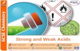 Strong and Weak Acidstodhigh.com/.../uploads/2018/03/Strong-and-Weak-Acids.pdfStrong acids Acids can be strong or weak depending on how much they ionise in solution. Strong acids ionise