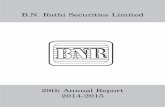 B.N. Rathi Securities Limited · 3 B.N. RATHI SECURITIES LIMITED L65993TG1985PLC005838 NOTICE Notice is hereby given that the 29th Annual General Meeting of the Shareholders of M/s