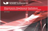 Electronic Keyboard Syllabus · 2017-05-09 · Recital Grades, Leisure Play Examinations and Performance Awards in Electronic Keyboard awarded by University of West London Qualifications