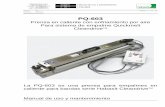 Manual de uso y mantenimiento I-31016 Tel.: +39 0438 9113 ... · La gama de prensas de la serie PQ-603 ha sido desarrollada para el empalme en caliente de bandas transportadoras de