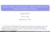 Groups, Graphs, and Symmetry: Cayley Graphs and the€¦ · The Basics De nition (Group) A group G is a set that is closed under some binary associative operation where 1 There is