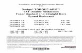 Dodge TORQUE-ARM™ TXT Double Reduction Taper Bushed and ...applied.com/static/catalog/pdfs/torqarm_txt_hxt.pdf · Consult Dodge. The running position of the reducer in a horizontal