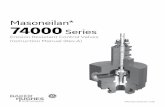 Masoneilan* 74000 Series · Masoneilan 74000 Series control valves instructions contain DANGER, WARNING, and CAUTION labels, where necessary, to alert you to safety related or other